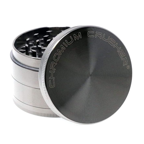 2.5'' 4-Part Chromium Crusher Zinc Gunmetal Herb TOBACCO Grinder